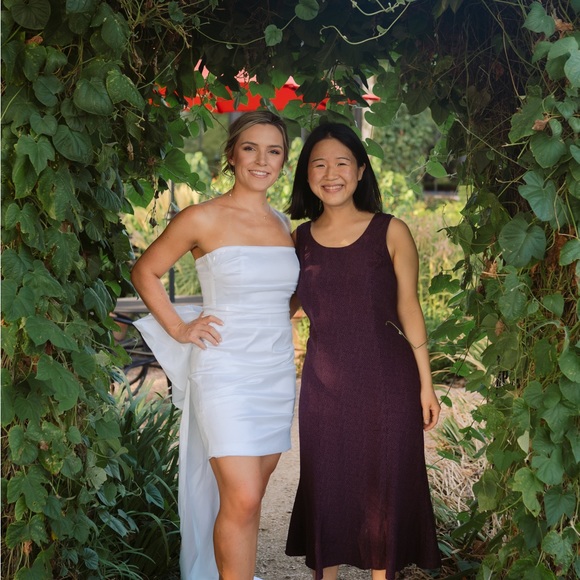 Revolve Bridal Nookie Adore 2Way Dress Worn 1x White Rehearsal Dinner Reception - Picture 6 of 6